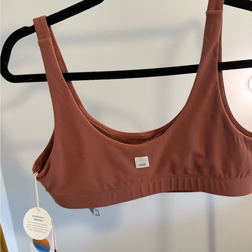 Vuori Brown Intimates Bra with Wide Straps